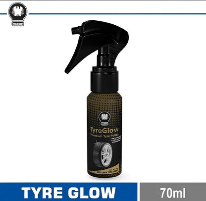 Tire Glow for Tire Shine | Premium Black Tire Wax Polish 70ml | Long-Lasting Shine & Protection in Pakistan