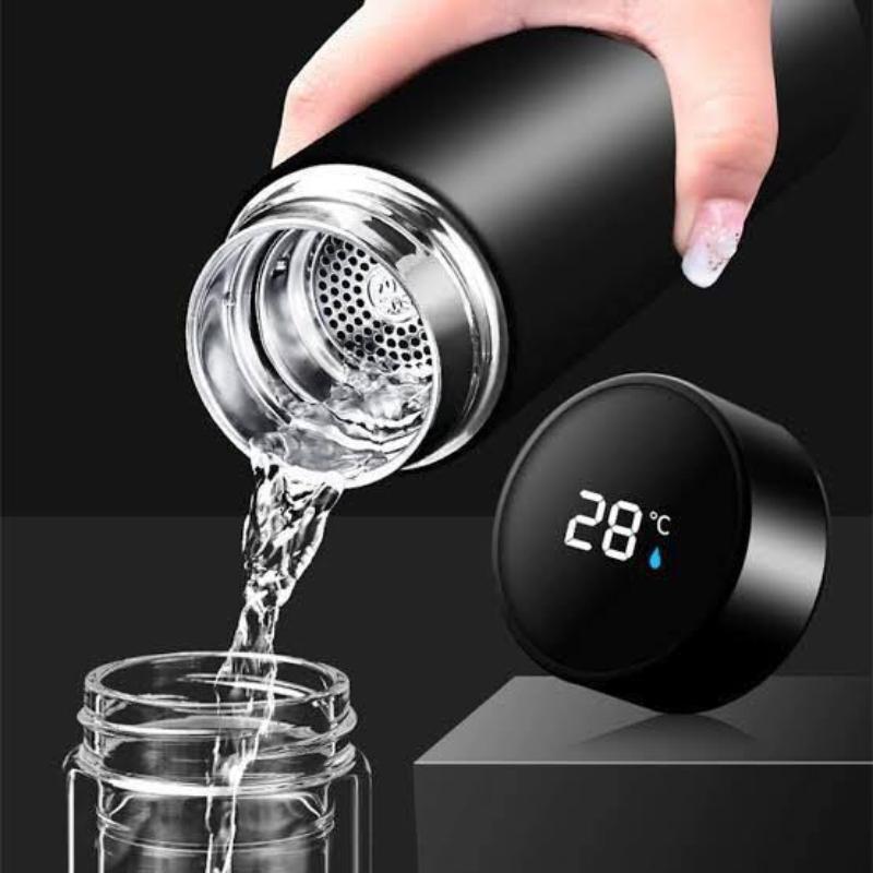 LED Digital Temperature Display Water Bottle | 500ml Stainless Steel Insulated Thermos | Hot & Cold Leak-Proof Flask in Pakistan