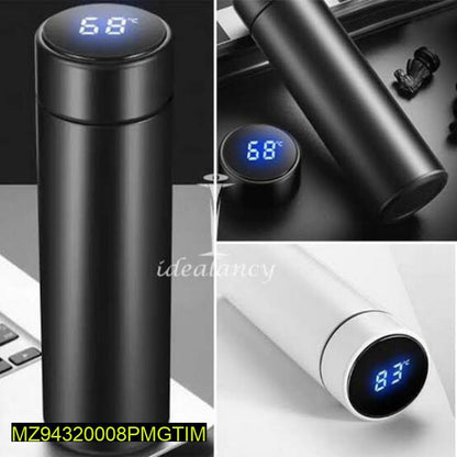 LED Digital Temperature Display Water Bottle | 500ml Stainless Steel Insulated Thermos | Hot & Cold Leak-Proof Flask in Pakistan
