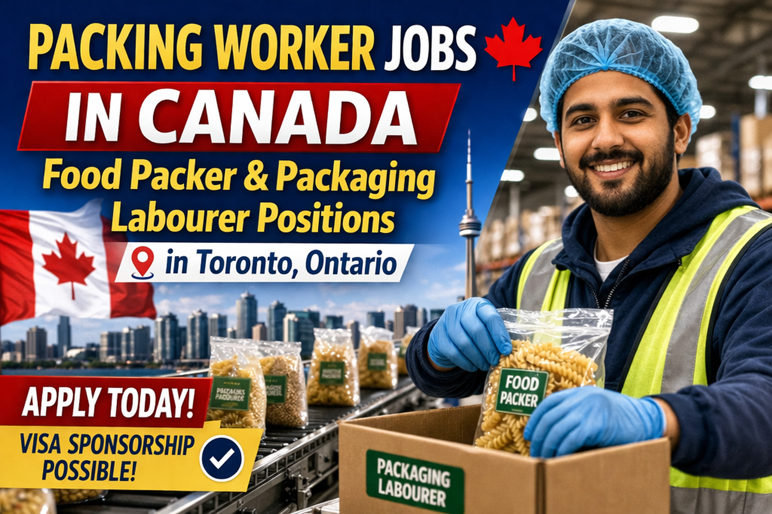 Packing Worker Jobs in Canada Food Packer & Packaging Labourer Positions in Toronto, Ontario