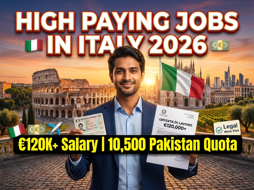 High-Paying Jobs in Italy 2026: €120,000+ Salaries, 10,500 Pakistan Quota & Easy Work Visas for Gulf & Pakistani Professionals