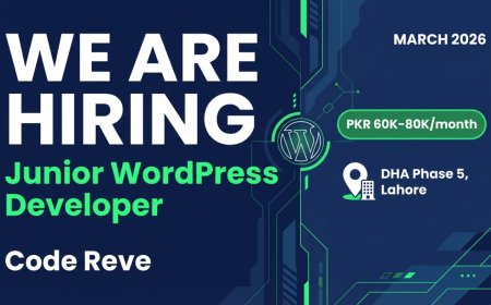 Junior WordPress Developer Job in Lahore 2026 – Code Reve Hiring Now