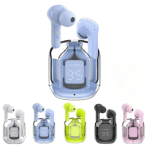 Earbuds Air 31 Airpods | Wireless Bluetooth 5.3 Earbuds w/ Crystal Transparent Case & Digital Display - Type-C Fast Charging