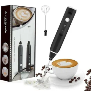 Rechargeable Electric Coffee Beater – 3-Speed Handheld Milk Frother, USB Mini Mixer & Egg Beater